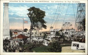 MONTREAL QUEBEC Dominion Park Attractions Amusement Park Rides Old PC