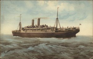Nordd Lloyd Bremen Steamship D. BERLIN DEUTSCHE SEEPOST Cancel Postcard