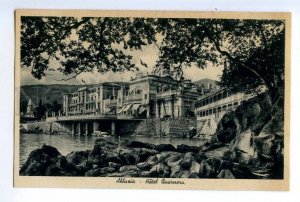 497084 Croatia Opatija Abbazia Quarnero Hotel Vintage postcard