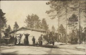 WWI German Soldiers Home Bldg c1915 Real Photo Postcard