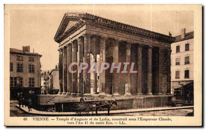 Old Postcard Vienna Temple of Augustus and Lydia built under Emperor clude I ...