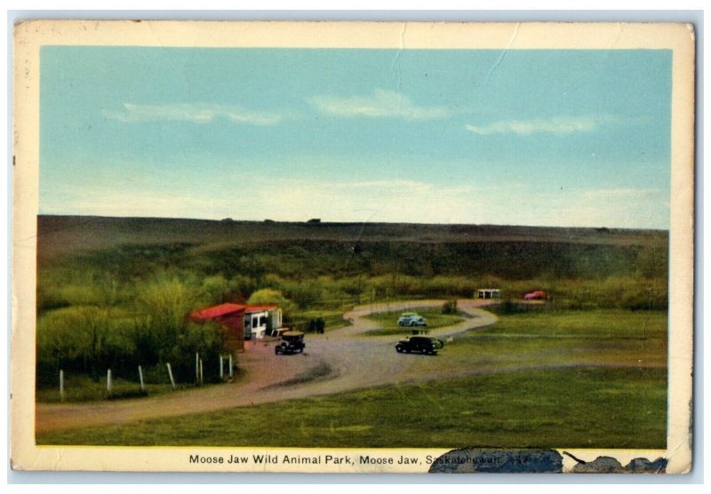 c1940's Moose Jaw Wild Animal Park Moose Jaw Saskchetwan Canada Posted Postcard