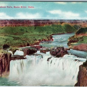 c1910s Snake River, ID Great Shoshone Falls Waterfall Scablands Panorama PC A200