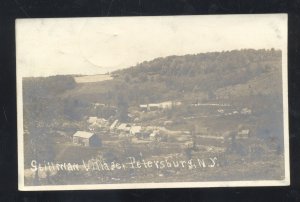 RPPC PETERSBURG NEW YORK NY SULLIVAN VILLAGE BIRDSEYE VIEW REAL PHOTO POSTCARD