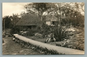 MEXICO CHICHEN ITZA MAYALAND LODGE INN VINTAGE REAL PHOTO POSTCARD RPPC