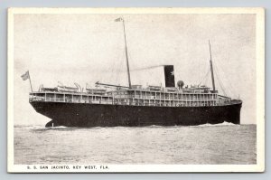 S. S. San Jacinto Steamship Key West Florida Real Photo Postcard c1910s