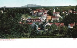 Vintage Postcard Houses Town Winchendon Worcester County Massachusetts MA