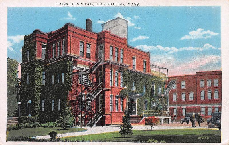 Gale Hospital, Haverhill, Massachusets, Early Postcard, Unused