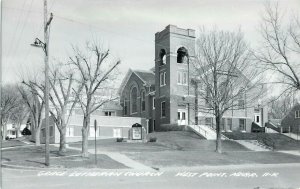 RPPC Postcard; Grace Lutheran Church, West Point NE Cuming Co. 11K LL Cook