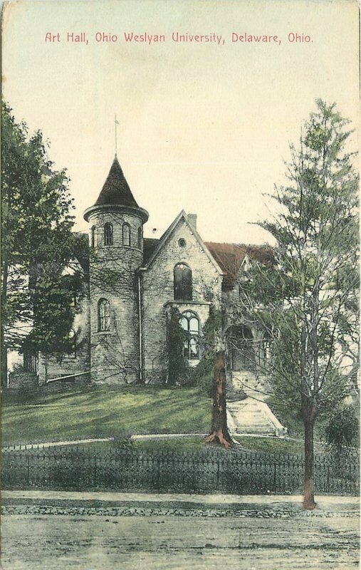 Art Hall Ohio Weslyan University Delaware Ohio 1909 Postcard New York 21-2396