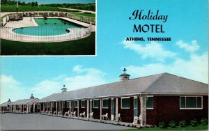 Holiday Motel Athens Tennessee US 11 Bypass Multi View Swimming Pool DB Postcard 