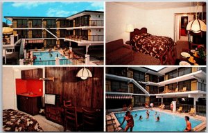 Holiday Beach Motor Inn Pine & Atlantic Avenues Wildwood New Jersey NJ Postcard