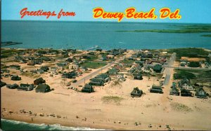 Delaware Greetings From Dewey Beach Aerial View