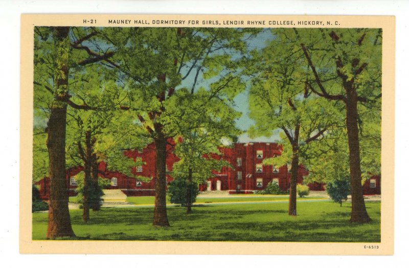 NC - Hickory. Lenoir Rhyne College, Mauney Hall, Dormitory for Girls