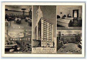 View Of Hotel Aberdeen Building New York City NY Multiview Vintage Postcard