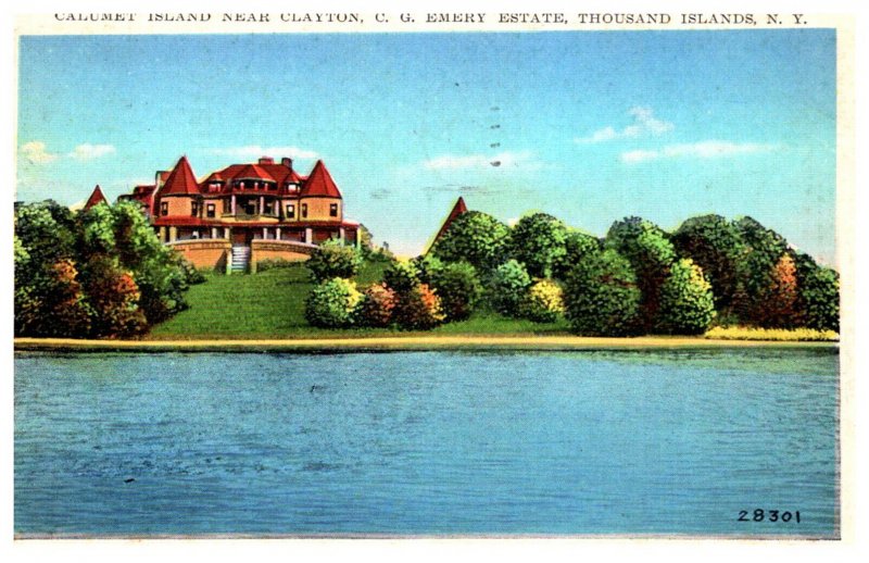 New York   C.G.Emery  Estate Calumet Island near Clayton Thousand Islands