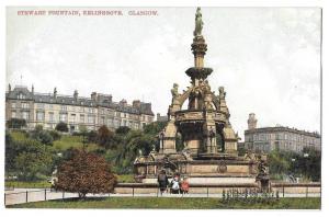 Scotland Glasgow Stewart Fountain Kelingrove Postcard