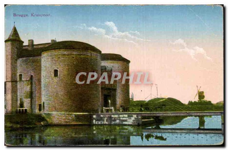 Postcard Old Mill Brugge Krusspoort