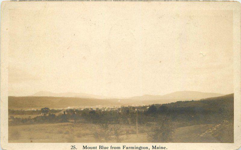 1924 Mount Blue Farmingham Maine RPPC real photo postcard 8747