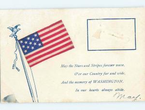 Pre-Linen patriotic MAY THE STARS AND STRIPES FOREVER WAIVE HL6501