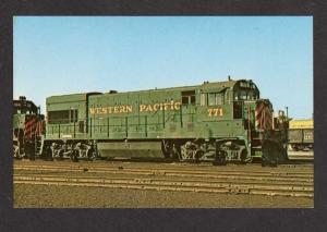 Western Pacific Railroad Train Locomotive 771 Ex GE U36B Demonstrator  Postcard