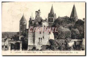 Old Postcard Loches The Royal Castle Tower D & # 39Anges Sorel And The Colleg...