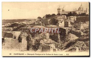 Old Postcard Carthage Punic necropolis and St. Louis Hill