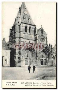 Old Postcard Moreuil Somme View of the & # 39Eglise