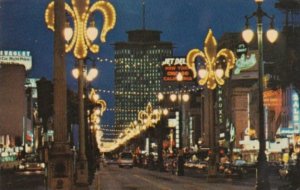 Louisiana New Orleans Canal Street At Night