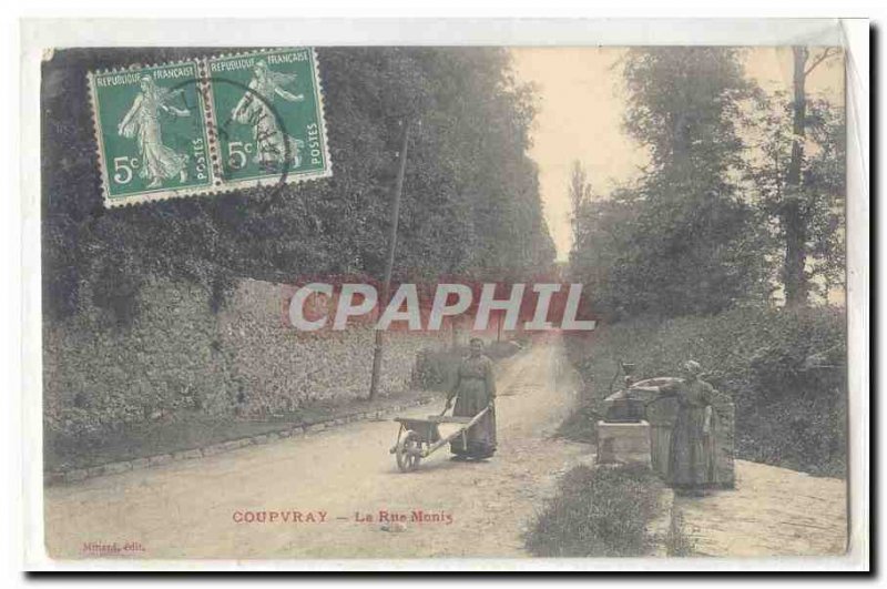 Coupvray Old Postcard The Monis street