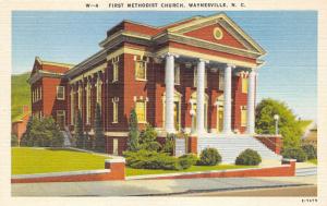 Waynesville North Carolina~First Methodist Church~Ionic Greek Columns~1940s Pc