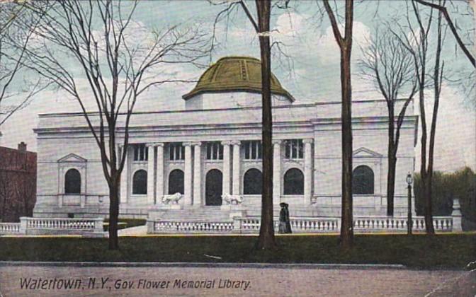 New York Watertown Governor Flower Memorial Library 1908