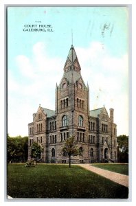 Knox County Courthouse Building Galesburg Illinois IL 1909 DB Postcard U1