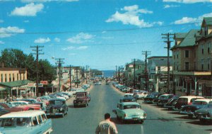 Old Orchard Beach ME View Looking Down Old Orchard Street Postcard