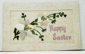 Happy Easter Silk Embroidered Switzerland Postcard I20