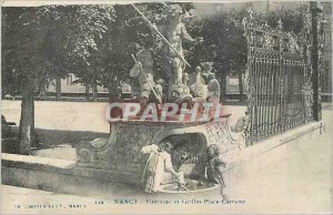 Old Postcard Nancy Fontaine and Grids Place Carriere Children