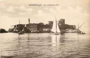 France navigation & sailing topic postcard Marseille If castle sailing vessel