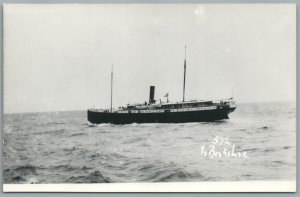 BERKSHIRE STEAMBOAT ship VINTAGE REAL PHOTO POSTCARD RPPC