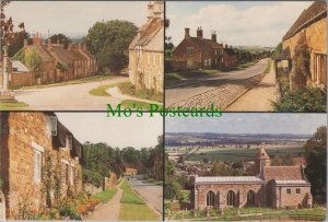 Northamptonshire Postcard - Rockingham Main Street & St Leonards Church RR19215