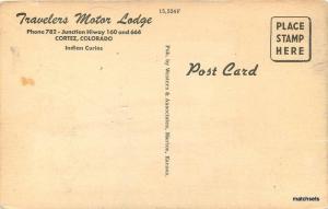 1940s Travelers Motor Lodge Roadside Cortez Colorado Western Associates 5967