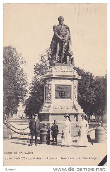 NANCY, La Statue du General Drouot sur le Cours Leopald, Meurthe et Moselle, ...