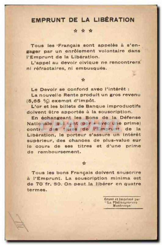 Postcard Old Army Borrowing the release Winners of the Marne General Mitry