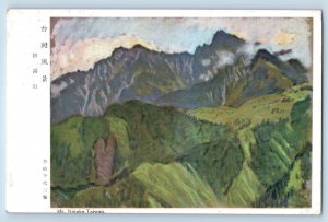 Taiwan Postcard Mt. Niitaka Mountain c1930's OSK Line Vintage Unposted