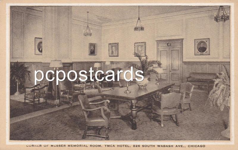 YMCA Hotel Wabash Avenue Chicago - Six Postcards including Five Internal Views