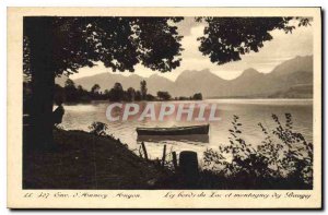 Postcard Old Approx Annecy Angon the edges of the lake and mountains Bauges