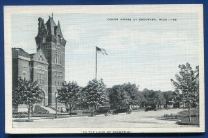 Delta County Court House Escanaba Michigan mi Postcard