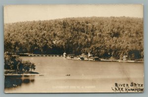 LAKE HOPATCONG NJ RIVER STYX ANTIQUE REAL PHOTO POSTCARD RPPC