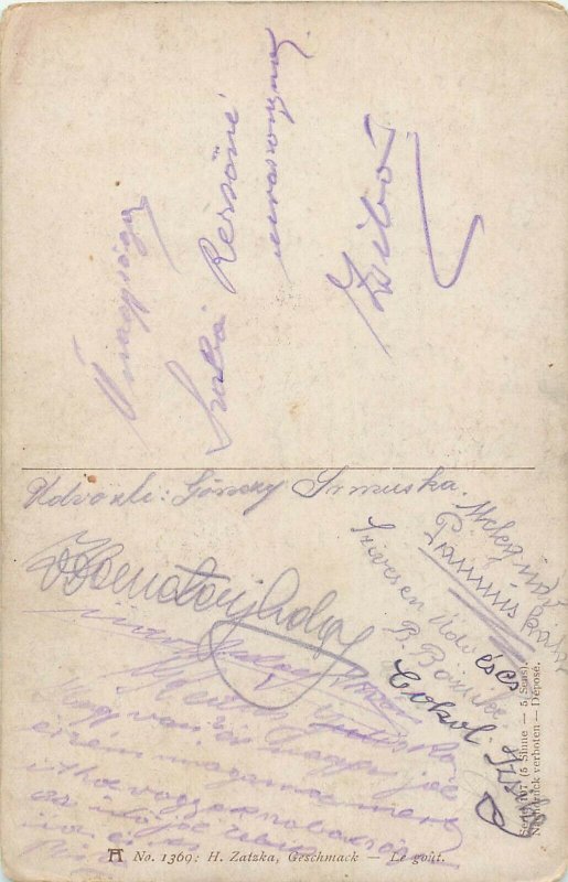 H. Zatzka - Geschmack taste early postcard