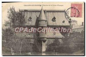 Old Postcard Chalons Sur Marne From Behind The Caisse D'Epargne