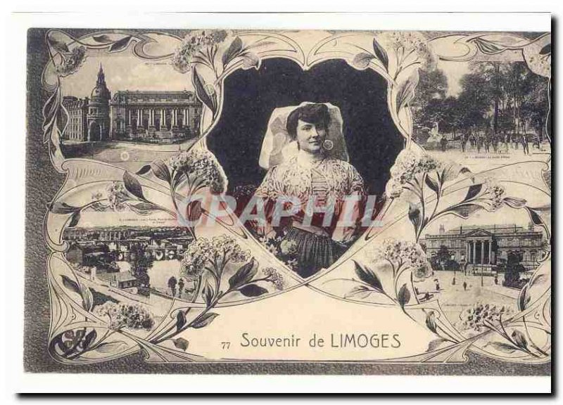 Old Postcard Remembrance Limoges